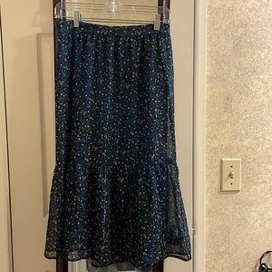 Banana Republic Sheer Midi Floral Skirt- XS